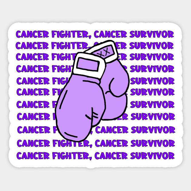 Purple Cancer Fighter, Cancer Survivor Sticker by imphavok